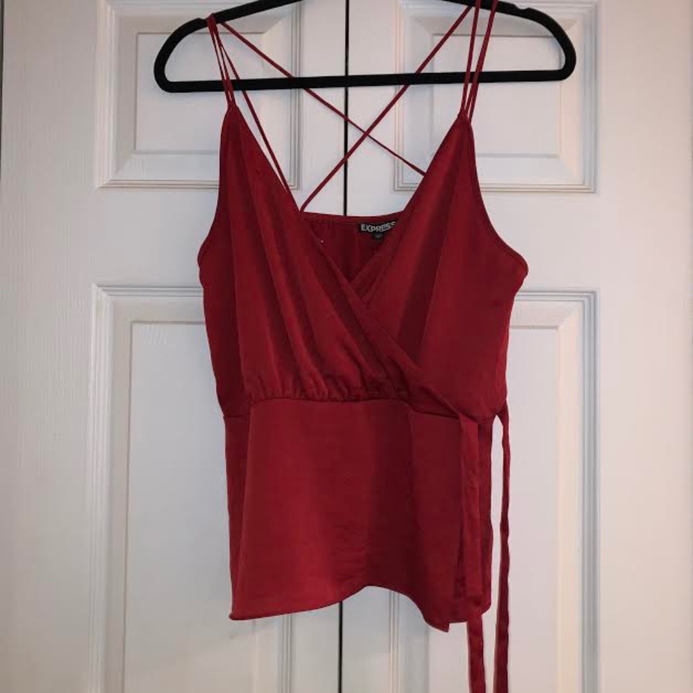 Red Express Wrap Tank Top